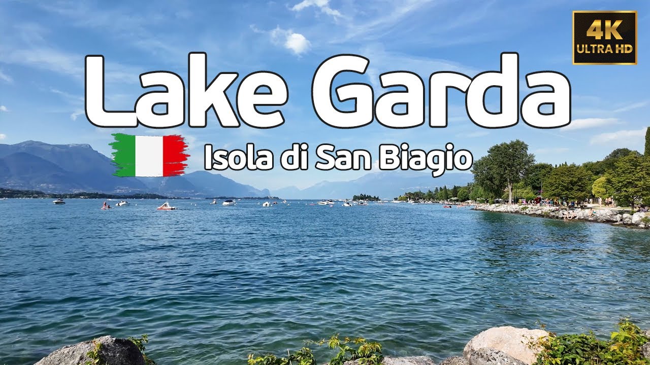 Isola di san biagio 🦆 Manerba del Garda ☀️ lake Garda, Italy (4K HDR)