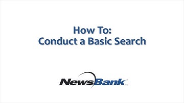 How To: Conduct a Basic Search