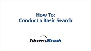 How To: Conduct a Basic Search