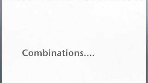 Permutations and Combinations