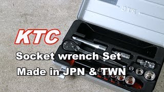 KTC「9.5sq.ソケットレンチセット TB308」を購入開封とスーパーカブメンテナンスに便利な工具の件 KTC Ratchet wrench set unboxing