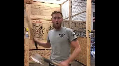Guy Shows Amazing Axe Throwing Skills - 1114260
