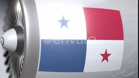 Airplane Engine with Flag of Panama | Motion Graphics - Envato elements