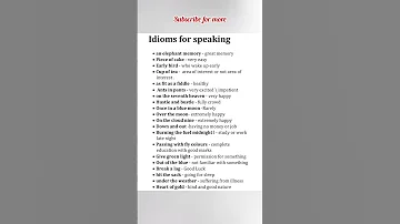 Idioms For Speaking English Idioms Shorts 