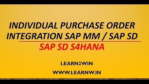 individual purchase order sap mm | individual purchase order sap sd | sap mm sap sd integration