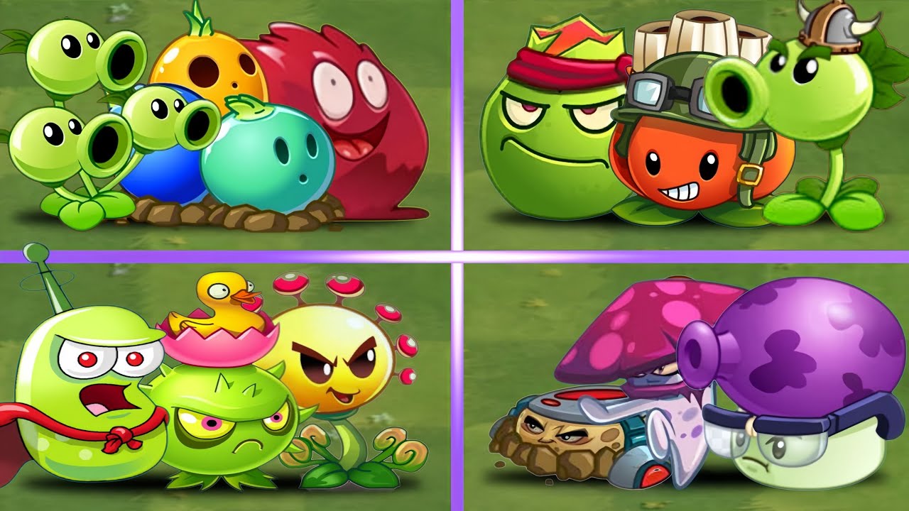 4 Team Plants Battles POWER-UP - Who Will Win ??