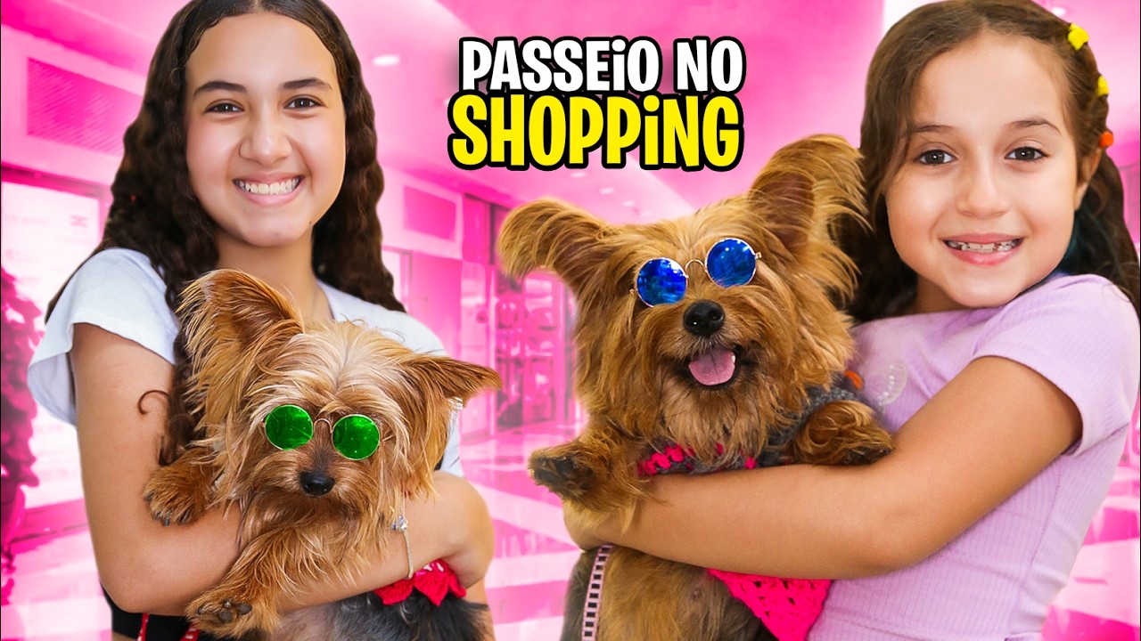 1°VEZ DAS CACHORRINHAS NO SHOPPiNG *FOMOS EMBORA 😂🐶