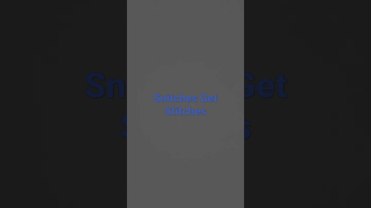 Snitches Get Stitches (Official Rap Short) YouTube