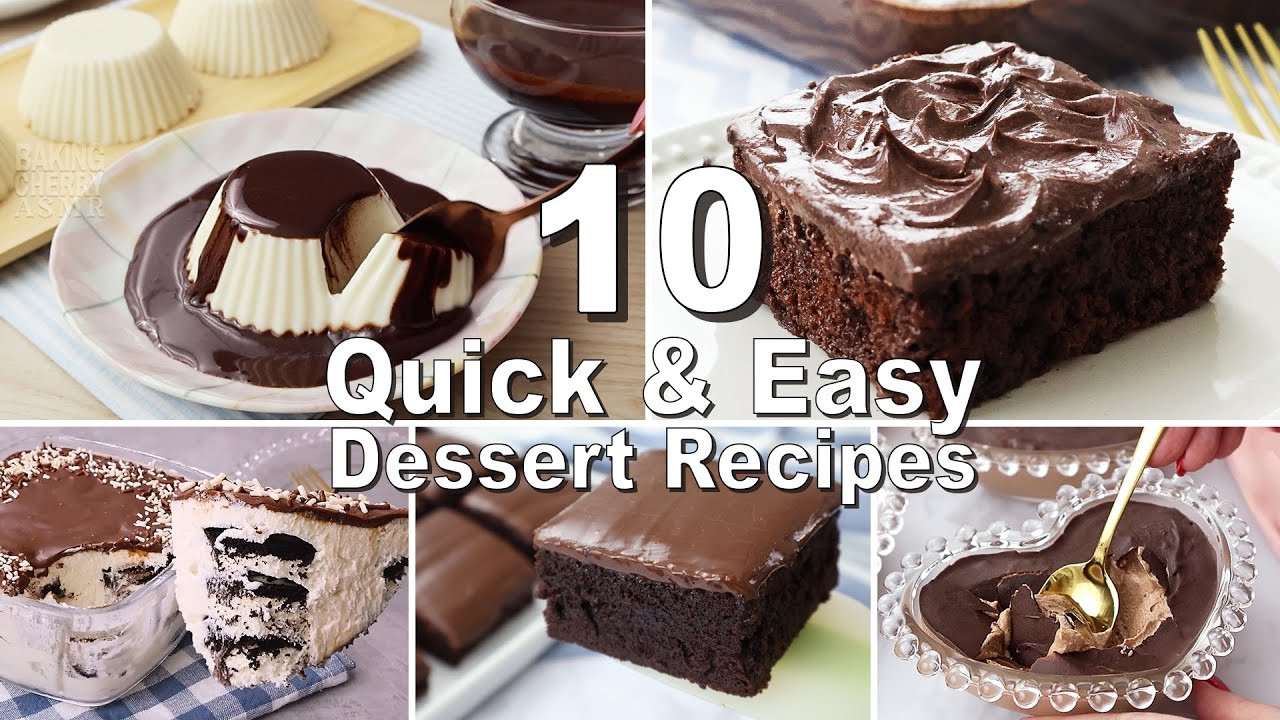 10 Quick and Easy Dessert Recipes | No Music, No Talking ASMR ...