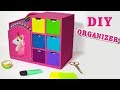diy organizer with drawers made of cardboard