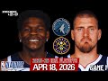 Nikola Jokic vs Anthony Edwards Live | Timberwolves vs Nuggets Game 1