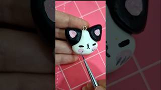 Cute Clay Cat Keychain #shorts #kawaii