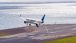 UNSTABLE SHORT FINAL Discover A320 Landing at Madeira Airport