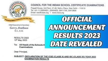 ICSE RESULT 2023 || ISC RESULT 2023 || OFFICIAL ANNOUNCEMENT || DATE REVEALED