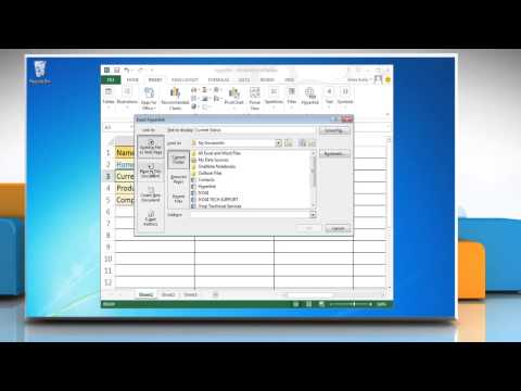 How to create a Hyperlink in Microsoft® Excel