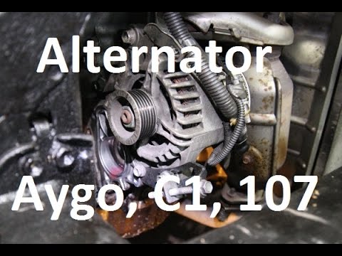 How To Remove, Replace Alternator On 1.0 Toyota Aygo, Citroen C1, Peugeot 107