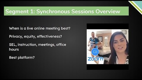 Synchronous Sessions Overview - Segment 1
