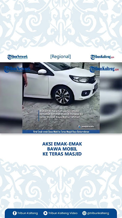 Aksi Emak-emak Bawa Mobil Ke Teras Masjid #shorts