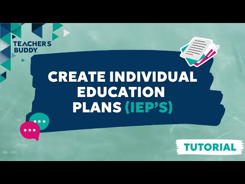 Create Individual Learning Plans - IEPs