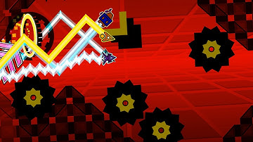 5 players BEATING Nine Circles 100% - Geometry Dash