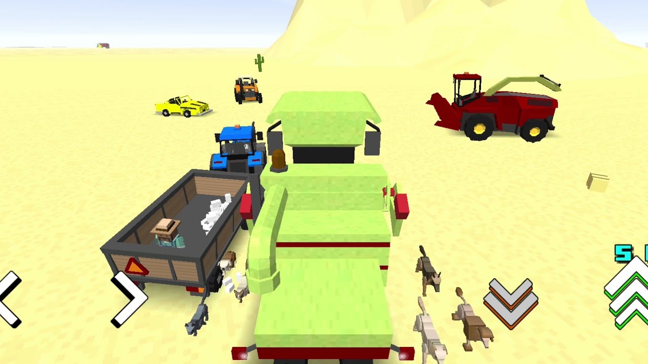 Blocky Farm & Racing SIM 2020 - Testing all vehicles Android/ IOS game play 