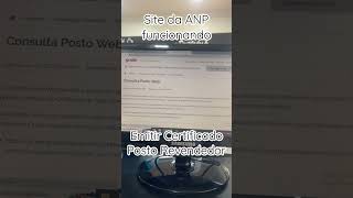 Site Da Anp J Est Emitindo O Certificado De Posto Revendedor