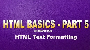HTML -  basics | part 5 | HTML Text Formatting |