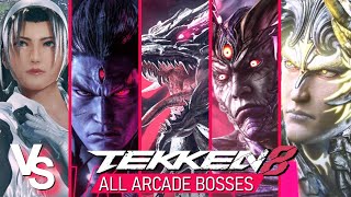 TEKKEN 8 | Jun VS. All Arcade Bosses (Azazel, True Devil Kazuya, Angel Jin) - HARD MODE