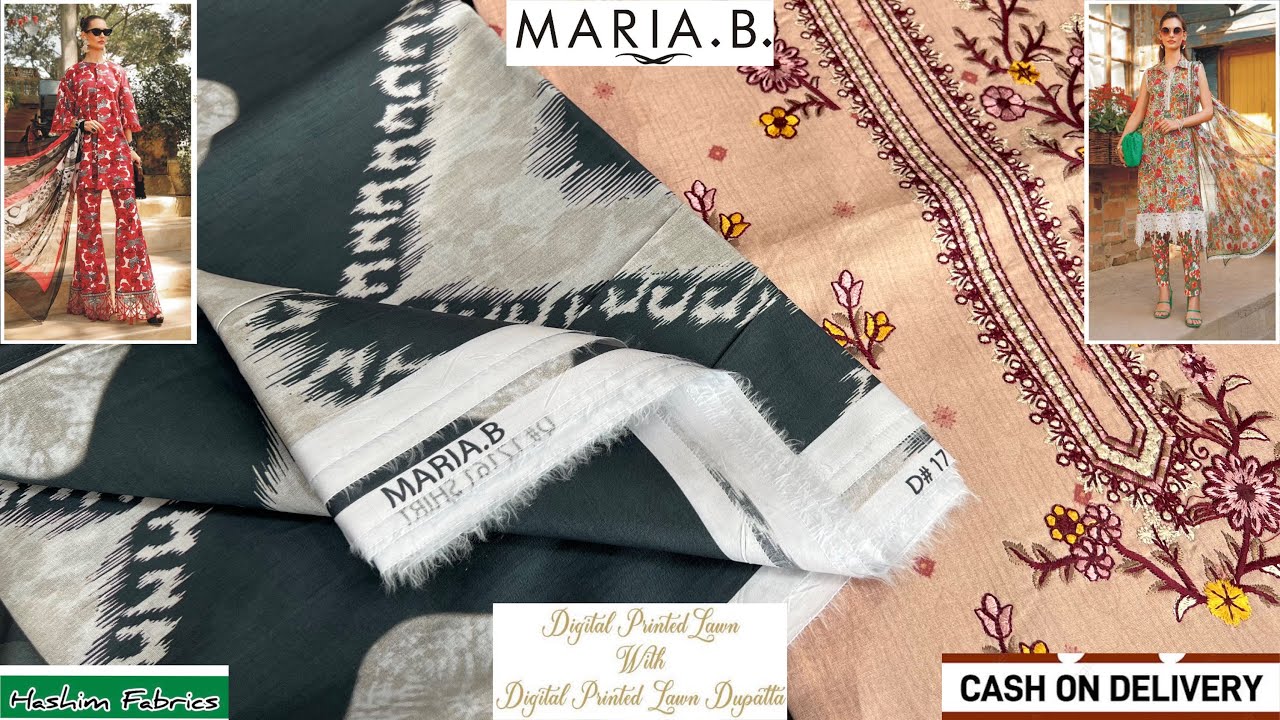 Maria.B Lawn Package wala Volume One Suit Heavy Emb Safa Marwa