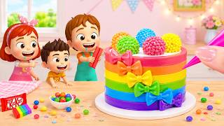 Super Cute Rainbow Candy Cake 🌈 Adorable Mini Dessert Decorating Ideas 🍭💖 Tiny Bakery