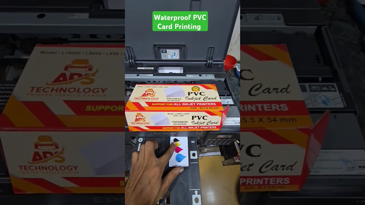 how to Waterproof PVC Card and photo printing Speed test Epson L8050 L18050 printer