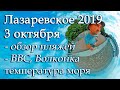 Лазаревское 2️⃣0️⃣1️⃣9️⃣ 3 октября, обзор пляжей ВВС, Волконка, температура моря 360VR