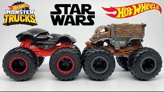STAR WARS HOT WHEELS MONSTER TRUCKS | Darth Vader & Chewbacca