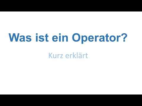 What is an operator?