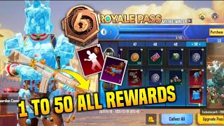 M6 ROYAL PASS 1 TO 50 RP RANK WISE REWARDS IS HERE | FULL M6 ROYALE PASS 1 TO 50 RP REWARDS 🔥🔥