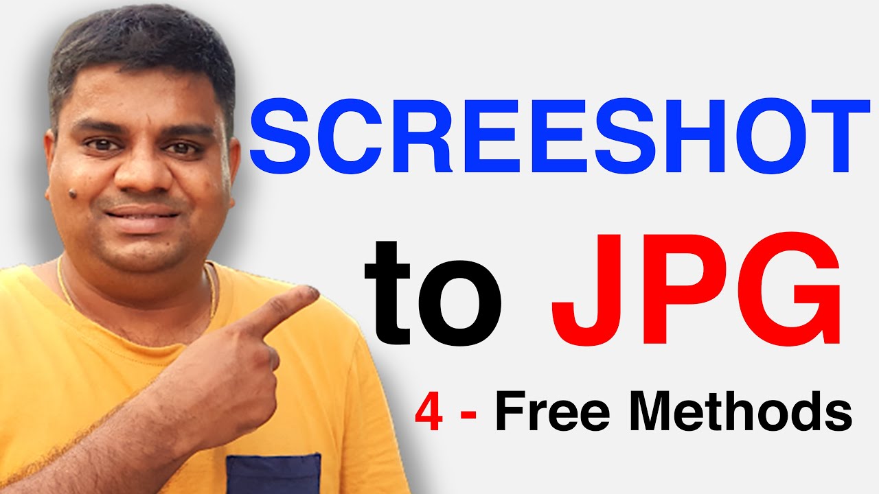 How to Convert Screenshot to JPG - 4 Easy Methods !