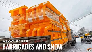 BARRICADES AND SNOW My Trucking Life Vlog