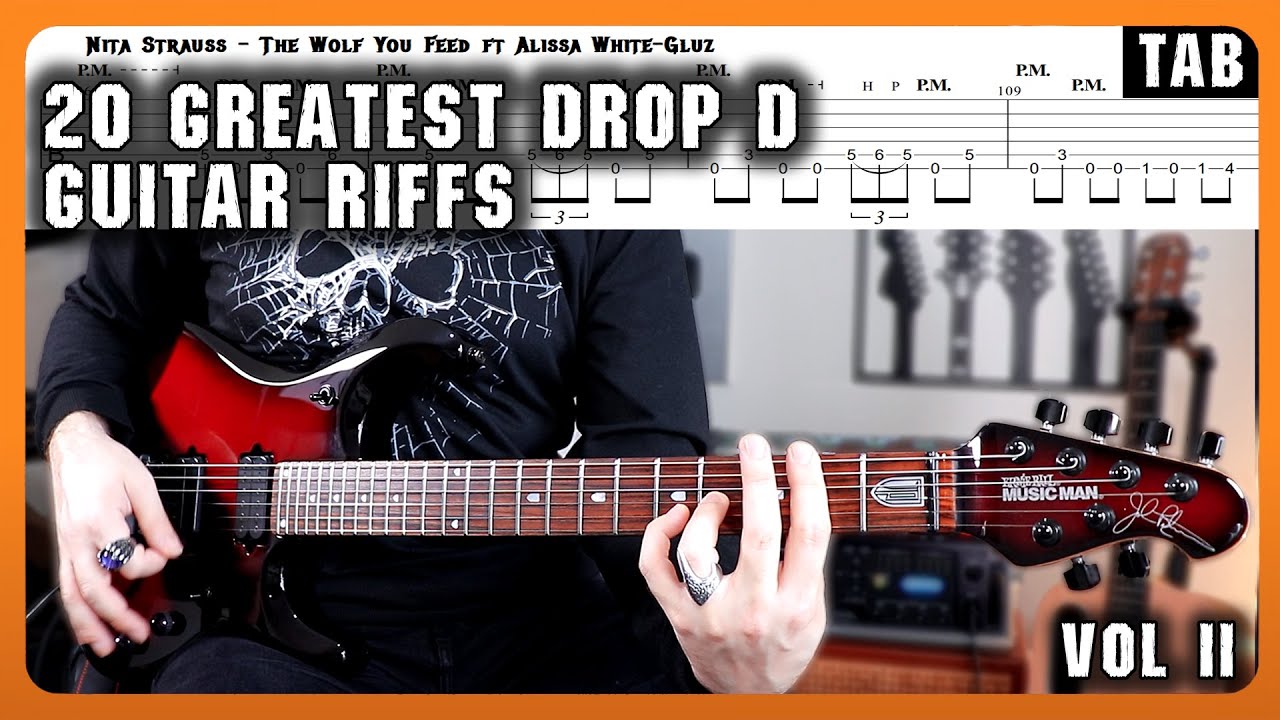 20 Greatest DROP D Guitar Riffs Vol II | With Tabs