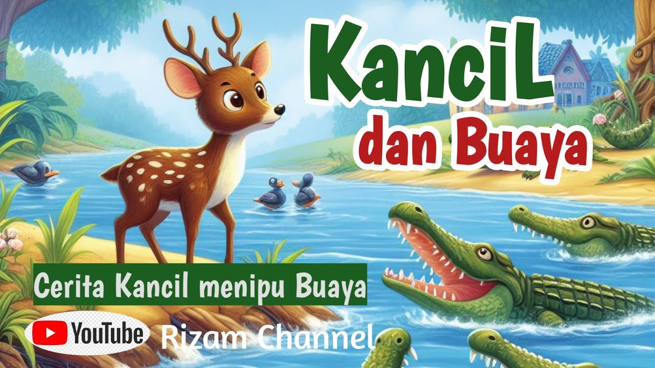 KISAH KANCIL DAN SANG BUAYA BERGAMBAR ‼️ CERITA RAKYAT ️DONGENG SERU 💯