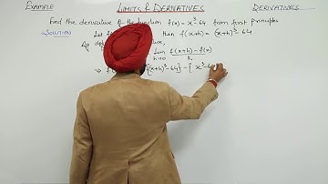 Best Free l ICSE l CLASS 11 l MATH l DIFFERENTIATION l  Using First Principle l L11