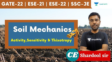 Activity,Sensitivity & Thixotropy | Soil Mechanics | GATE | ESE | Shardool Sir