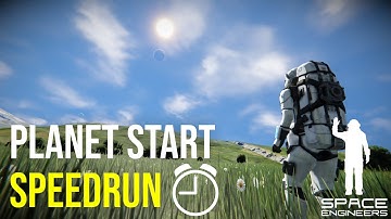 Space Engineers Planet Start to Spaceship Survival Speedrun LIVE (3 Hours 1 Second)