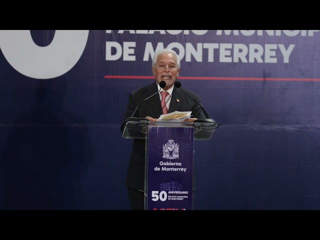 50 Aniversario del Palacio Municipal de Mty - Discursos de Leopoldo Espinosa y Adrián de la Garza
