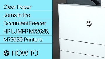 Clear Paper Jams in the Document Feeder | HP LaserJet MFP M72625 and M72630 Printers | HP