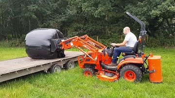 Unloading Haylage Bails With A CS2510 Kioti Tractor | Compact Tractors For Sale UK