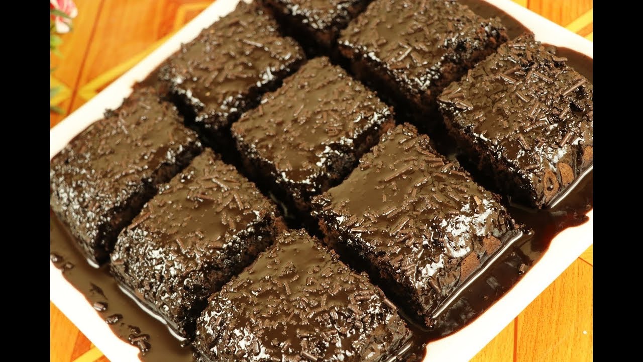 Шоколадный торт всего с 1 яйцом и шоколадным соусом كيكه شوكولاته ب بيضة ١ فقط بصوص الشوكولاته