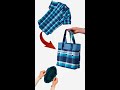 How to sew a tote bag from man's shirt easily! Miarti👜✂️