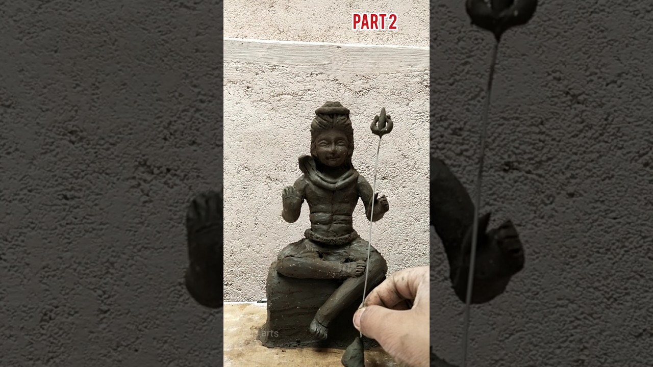 Mahadev murti making with clay 
