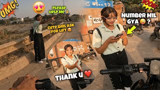 Cute Girl Ask For Lift 😍| Number Mil Gaya😜?@thehimorider