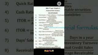 Commercial formulas  Financial Ratio Analysis #exam #study #yt #ytshorts #cs #cat #shorts